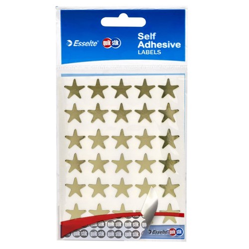 Quik Stik Flat Pack Stickers Star 150 Labels Gold_2